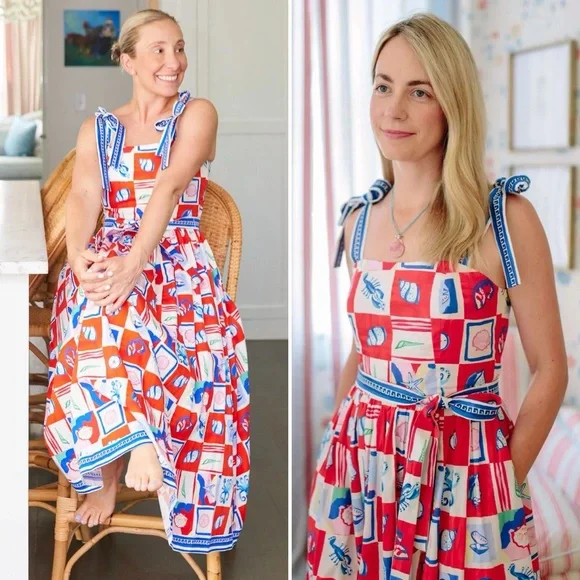 Hunter Bell Quincy Dress Sea Tiles Maxi – Size 2 NWT - Picture 11 of 17